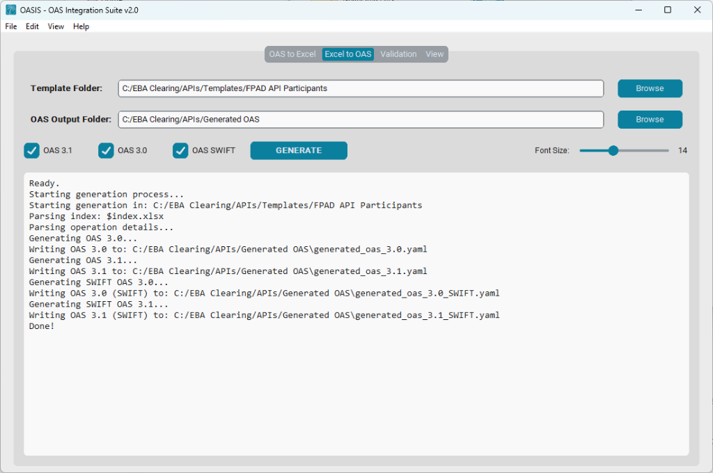 Generation Log Output